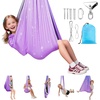 image:imageVEVOR Sensory Swing for Kids amp Adults Maximum 300 lbs Load Aerial Silk Indoor amp Outdoor Double Layer Therapy Cuddle Swing with 360 Swivel Hanger Calming Compression Therapy Swing HammockPowder Blue
