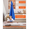 image:imageVEVOR Sensory Swing for Kids amp Adults Maximum 300 lbs Load Aerial Silk Indoor amp Outdoor Double Layer Therapy Cuddle Swing with 360 Swivel Hanger Calming Compression Therapy Swing HammockBlue