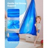 image:imageVEVOR Sensory Swing for Kids amp Adults Maximum 300 lbs Load Aerial Silk Indoor amp Outdoor Double Layer Therapy Cuddle Swing with 360 Swivel Hanger Calming Compression Therapy Swing HammockMixed Blue