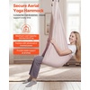 image:imageVEVOR Sensory Swing for Kids amp Adults Maximum 300 lbs Load Aerial Silk Indoor amp Outdoor Double Layer Therapy Cuddle Swing with 360 Swivel Hanger Calming Compression Therapy Swing HammockAsh Powder
