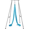 image:imageHappybuy Yoga Sling Inversion 96 FT Inversion Yoga Swing Stand 68lbs 551lbs250kg Aerial Yoga Frame with 236in6m Yoga Swing Inversion Sling Body Yoga Bundle Safety BeltsBlue