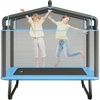 image:imageVEVOR 5572 Trampoline Hexagon Enclosure Net Swing with Toys for Kids YellowBlue