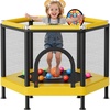 image:imageVEVOR 5572 Trampoline Hexagon Enclosure Net Swing with Toys for Kids YellowYellow