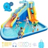 image:imageVEVOR Inflatable Pretend Market Bounce House with Blower Large 6in1 Kids Water Slide Castle with Splash Pool Climbing Wall Play Booth amp Bounce Area for KidsCrocodile Theme