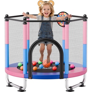 image:imageVEVOR 3FT Trampoline 36 Trampolines IndoorOutdoor Trampoline for Toddlers Foldable Mini Baby Jump Toy with Foam Handle Recreational Trampolines Birthday Gift for 3 Years Kids55 BluePink
