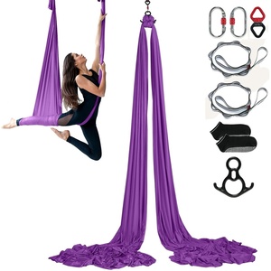 image:imageVEVOR Aerial Silk amp Yoga Swing Aerial Yoga Hammock Kit with 100gsm Nylon Fabric Full Rigging Hardware amp Easy Setup Guide Antigravity Flying for All Levels Fitness BodybuildingPurple