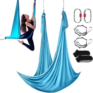 image:imageVEVOR Aerial Silk amp Yoga Swing Aerial Yoga Hammock Kit with 100gsm Nylon Fabric Full Rigging Hardware amp Easy Setup Guide Antigravity Flying for All Levels Fitness BodybuildingBlue