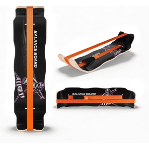 image:imageVEVOR Balance Board Wobble Board Trainer for Adults Premium Wooden Curved Balance Training Equipment Compact amp Lightweight for Core Workouts Standing Desk Exercise Home Gym Yoga amp MoreBlack  Orange