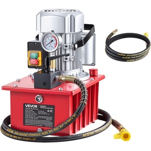 image:imageVEVOR Electric Hydraulic Pump 10000 PSI 750W 110V 488 in8L Capacity Single Acting Manual Valve Electric Driven Hydraulic Pump Power Pack Unit with Lever Switch for PunchingBendingJack MachinesSingle acting  Manual Valve