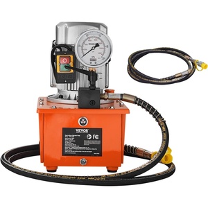 image:imageVEVOR Electric Hydraulic Pump 10000 PSI 750W 110V 488 in8L Capacity Single Acting Manual Valve Electric Driven Hydraulic Pump Power Pack Unit with Lever Switch for PunchingBendingJack MachinesSingle acting  Manual Valve  Orange