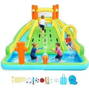 image:imageVEVOR Inflatable Pretend Market Bounce House with Blower Large 6in1 Kids Water Slide Castle with Splash Pool Climbing Wall Play Booth amp Bounce Area for KidsDouble Climbing Waterfall