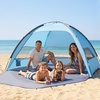 image:imageVEVOR Beach Tent Sun Shelter for 4 Person UPF 50 Protection Portable Sun Shade Canopy with Carrying Bag amp Sand Pockets Lightweight and Easy Setup Beach Umbrella for Camping Fishing Outdoor Picnic4 Person