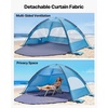 image:imageVEVOR Beach Tent Sun Shelter for 4 Person UPF 50 Protection Portable Sun Shade Canopy with Carrying Bag amp Sand Pockets Lightweight and Easy Setup Beach Umbrella for Camping Fishing Outdoor Picnic4 Person