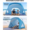 image:imageVEVOR Beach Tent Sun Shelter for 4 Person UPF 50 Protection Portable Sun Shade Canopy with Carrying Bag amp Sand Pockets Lightweight and Easy Setup Beach Umbrella for Camping Fishing Outdoor Picnic6 Person