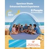 image:imageVEVOR Beach Tent Sun Shelter for 4 Person UPF 50 Protection Portable Sun Shade Canopy with Carrying Bag amp Sand Pockets Lightweight and Easy Setup Beach Umbrella for Camping Fishing Outdoor Picnic8 Person