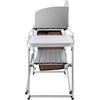 image:imageVEVOR Camping Kitchen Table Aluminum Portable Folding Camp Cook Station with Windscreen Cupboard Storage Organizer Carrying Bag Quick Installation for Outdoor Picnic Beach BBQ RV Traveling BrownBrown