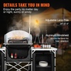 image:imageVEVOR Camping Kitchen Table Folding Outdoor Cooking Table with Storage Carrying Bag Aluminum Cook Station 3 Cupboard amp Detachable Windscreen Quick Setup for Picnics BBQ RV Traveling BlackBlack