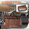 image:imageVEVOR Camping Kitchen Table Folding Outdoor Cooking Table with Storage Carrying Bag Aluminum Cook Station 3 Cupboard amp Detachable Windscreen Quick Setup for Picnics BBQ RV Traveling BlackBrown