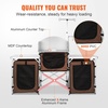 image:imageVEVOR Camping Kitchen Table Folding Outdoor Cooking Table with Storage Carrying Bag Aluminum Cook Station 3 Cupboard amp Detachable Windscreen Quick Setup for Picnics BBQ RV Traveling BlackBrown