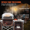 image:imageVEVOR Camping Kitchen Table Folding Outdoor Cooking Table with Storage Carrying Bag Aluminum Cook Station 3 Cupboard amp Detachable Windscreen Quick Setup for Picnics BBQ RV Traveling BlackBrown