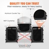 image:imageVEVOR Camping Kitchen Table Folding Outdoor Cooking Table with Storage Carrying Bag Aluminum Cook Station 3 Cupboard amp Detachable Windscreen Quick Setup for Picnics BBQ RV Traveling BlackBlack