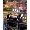 image:imageVEVOR Camping Kitchen Table Outdoor Camp Cooking Table Portable Cook Station with Storage Cupboard Carrying Bag Detachable Windscreen Quick Setup for BBQ Party Picnic RV Travel BlackBlack 1