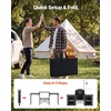 image:imageVEVOR Camping Kitchen Table Outdoor Camp Cooking Table Portable Cook Station with Storage Cupboard Carrying Bag Detachable Windscreen Quick Setup for BBQ Party Picnic RV Travel BlackBlack 1