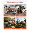 image:imageVEVOR Camping Kitchen Table Outdoor Camp Cooking Table Portable Cook Station with Storage Cupboard Carrying Bag Detachable Windscreen Quick Setup for BBQ Party Picnic RV Travel BlackBlack 3