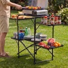 image:imageVEVOR Camping Kitchen Table SlimFold Cook Station Portable Folding Table with 4 Side Tables Heat Resistant Tabletop and Carrying Bag Ideal for Outdoor Picnics BBQs Camping RV TravelingBlack2