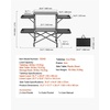 image:imageVEVOR Camping Kitchen Table SlimFold Cook Station Portable Folding Table with 4 Side Tables Heat Resistant Tabletop and Carrying Bag Ideal for Outdoor Picnics BBQs Camping RV TravelingBlack2