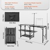 image:imageVEVOR Camping Kitchen Table with Sink Aluminum Folding Portable Outdoor Cook Station 2 Shelves amp Carrying Bag for Picnic BBQ Beach TravelingBlack