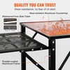 image:imageVEVOR Camping Kitchen Table with Sink Aluminum Folding Portable Outdoor Cook Station 2 Shelves amp Carrying Bag for Picnic BBQ Beach TravelingBlack