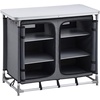 image:imageVEVOR Camping Storage Cabinet Outdoor Portable Aluminum Lightweight Table Quick Setup Compact Kitchen Cook Station with 6 Shelves and Carry Bag for Picnic BBQ Party Camping RV TravelingGrey
