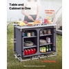 image:imageVEVOR Camping Storage Cabinet Outdoor Portable Aluminum Lightweight Table Quick Setup Compact Kitchen Cook Station with 6 Shelves and Carry Bag for Picnic BBQ Party Camping RV TravelingGrey