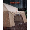 image:imageVEVOR Camping Tent 468 Person Automatic Inflatable Cabin Tent Easy Setup TPU Air Tube amp Large Mesh Windows Portable Waterproof Tent with Carry Bag for Family Outdoor Camping HikingBeige