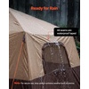 image:imageVEVOR Camping Tent 468 Person Automatic Inflatable Cabin Tent Easy Setup TPU Air Tube amp Large Mesh Windows Portable Waterproof Tent with Carry Bag for Family Outdoor Camping HikingBeige