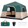 image:imageVEVOR Camping Tent 468 Person Automatic Inflatable Cabin Tent Easy Setup TPU Air Tube amp Large Mesh Windows Portable Waterproof Tent with Carry Bag for Family Outdoor Camping HikingGreen