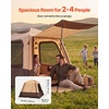 image:imageVEVOR Camping Tent 468 Person Automatic Inflatable Cabin Tent Easy Setup TPU Air Tube amp Large Mesh Windows Portable Waterproof Tent with Carry Bag for Family Outdoor Camping HikingBeige