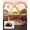 image:imageVEVOR Camping Tent 468 Person Automatic Inflatable Cabin Tent Easy Setup TPU Air Tube amp Large Mesh Windows Portable Waterproof Tent with Carry Bag for Family Outdoor Camping HikingBeige