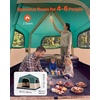 image:imageVEVOR Camping Tent 468 Person Automatic Inflatable Cabin Tent Easy Setup TPU Air Tube amp Large Mesh Windows Portable Waterproof Tent with Carry Bag for Family Outdoor Camping HikingGreen