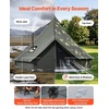 image:imageVEVOR Canvas Bell Tent 4 Seasons Yurt Tent for Camping with Stove Jack Waterproof Breathable with Zipped Detachable Floor Family Camping Glamping Outdoor Hunting PartyDark Green