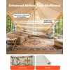 image:imageVEVOR Canvas Bell Tent 4 Seasons Yurt Tent for Camping with Stove Jack Waterproof Breathable with Zipped Detachable Floor Family Camping Glamping Outdoor Hunting PartyLight Beige