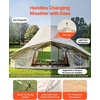 image:imageVEVOR Canvas Bell Tent 4 Seasons Yurt Tent for Camping with Stove Jack Waterproof Breathable with Zipped Detachable Floor Family Camping Glamping Outdoor Hunting PartyLight Beige