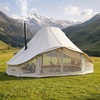 image:imageVEVOR Canvas Bell Tent 4 Seasons Yurt Tent for Camping with Stove Jack Waterproof Breathable with Zipped Detachable Floor Family Camping Glamping Outdoor Hunting PartyLight Beige