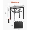image:imageVEVOR Folding Camping Table Adjustable Height Aluminum MDF Outdoor Portable Lightweight for Cooking Beach Picnic Travel 24 x 16 inchBlack