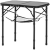 image:imageVEVOR Folding Camping Table Adjustable Height Aluminum MDF Outdoor Portable Lightweight for Cooking Beach Picnic Travel 24 x 16 inchBlack