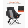 image:imageVEVOR Heated Camping Chair 3 Heating Settings LargeSized Padded Folding Rocker Heavy Duty Outdoor Lawn Chairs with Pocket Support 225lbs Portable Heated Chair for Sports Winter UseStandard