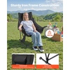 image:imageVEVOR Heated Camping Chair 3 Heating Settings LargeSized Padded Folding Rocker Heavy Duty Outdoor Lawn Chairs with Pocket Support 225lbs Portable Heated Chair for Sports Winter UseStandard