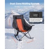 image:imageVEVOR Heated Camping Chair 3 Heating Settings LargeSized Padded Folding Rocker Heavy Duty Outdoor Lawn Chairs with Pocket Support 225lbs Portable Heated Chair for Sports Winter UseStandard