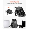 image:imageVEVOR Motorcycle Tail Bag 30L Motorcycle Rear Seat Bag with Waterproof Rain Cover Outdoor Sports Motorbike Luggage Storage Trunk Rack Backpack with Shoulder Straps Universal Fit Rear Racks BlackTail Bag  Leather 10L